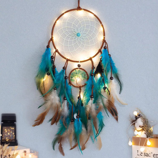 Blue Dreamcatcher LED Wall Decor