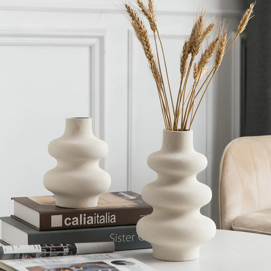 Modern Round Ceramic Flower Vases