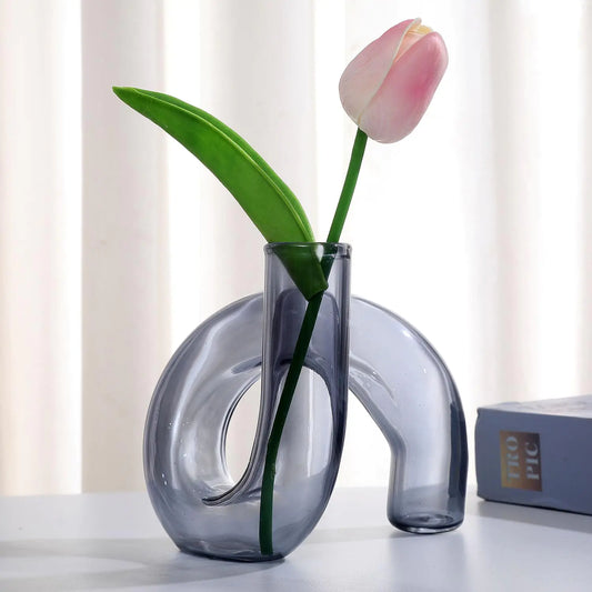 Clear Glass Flower Vase