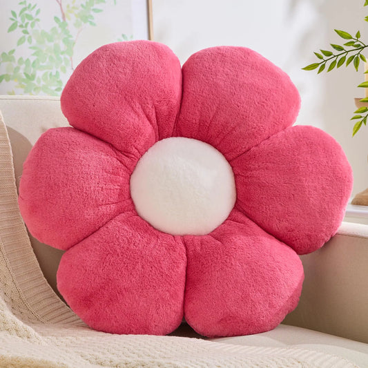Hot Pink Daisy Pillow Cushion